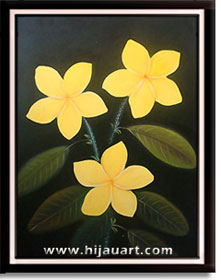 Lukisan Bunga Kamboja Idelukisan